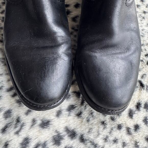 Frye Boots Melissa Trapunto Black Riding Equestrian Leather Pull On Size 7.5 B - Picture 4 of 13
